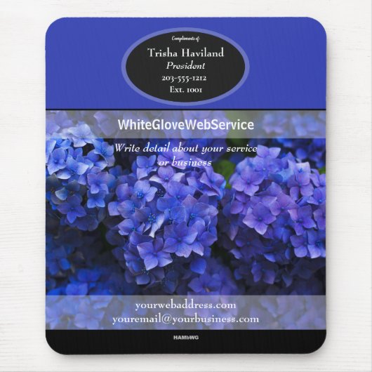 Promotionmousepad Lila Hydrangea - HAMbyWG Mousepad (Vorne)
