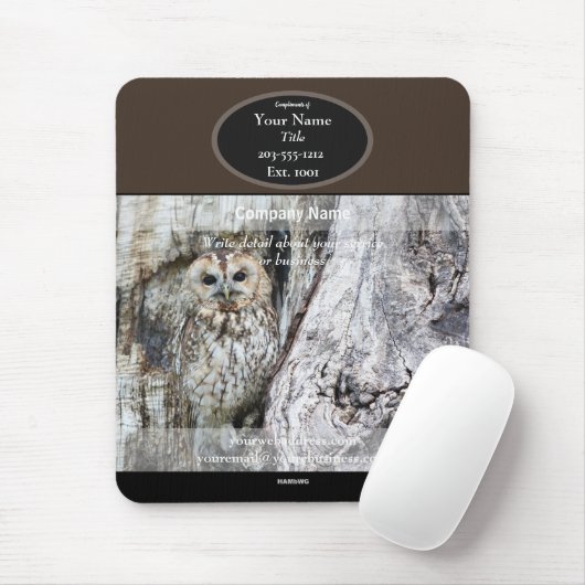 Promotionmousepad Owl HAMbyWG Mouse Pad Mousepad (Mit Mouse)