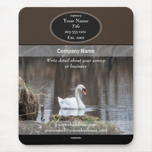 Promotionmousepad Swan HAMbyWG Mouse Pad Mousepad (Vorne)
