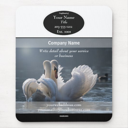 Promotionmousepad Swans HAMbyWG Mouse Pad Mousepad (Vorne)