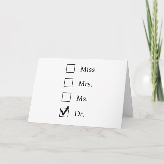 Promotionsgeschenke für Frauen Karte (Vorderseite)