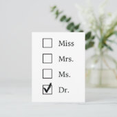 Promotionsgeschenke für Frauen Postkarte (Stehend Vorderseite)