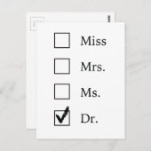 Promotionsgeschenke für Frauen Postkarte (Vorne/Hinten)