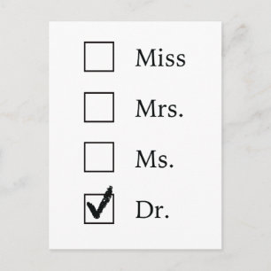 Promotionsgeschenke für Frauen Postkarte