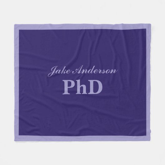 Promotionsname für Doktortitel Fleecedecke (Vorderseite (Horizontal))