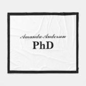Promotionsname für Doktortitel Fleecedecke (Vorderseite (Horizontal))