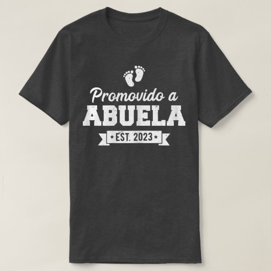 Promovido A Abuela 2023, Spanisches Oma gefördert T-Shirt (Design vorne)