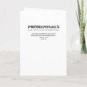 Promposal Abschlussball-Datums-Einladungs-roter Einladung (Rückseite)