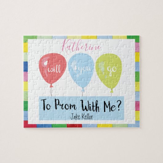 Promposal Ballon-Monogramm-Puzzlespiel Puzzle (Horizontal)