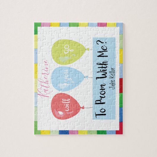 Promposal Ballon-Monogramm-Puzzlespiel Puzzle (Vertikal)