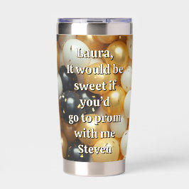 Promposal | Go to Prom with Me | Gold and Black Thermobecher