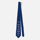 PromPosal Prom Vorschlag Heart Template Krawatte (Vorderseite)