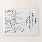 Promposal | Will You go to Prom with Me? Line Art Puzzle (Horizontal)