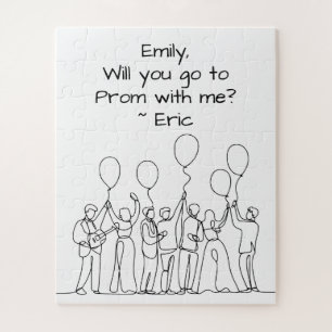 Promposal Wirst du mit mir zum Abschlussball geh Puzzle