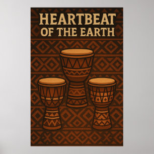 Prompt 42, Heartbeat of the Earth, Vintag Art Poster