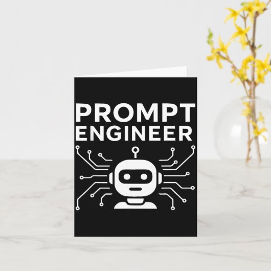 Prompt Engineer Apparel Funny Ai Tech Humor Gift Karte (Gelbe Blume)