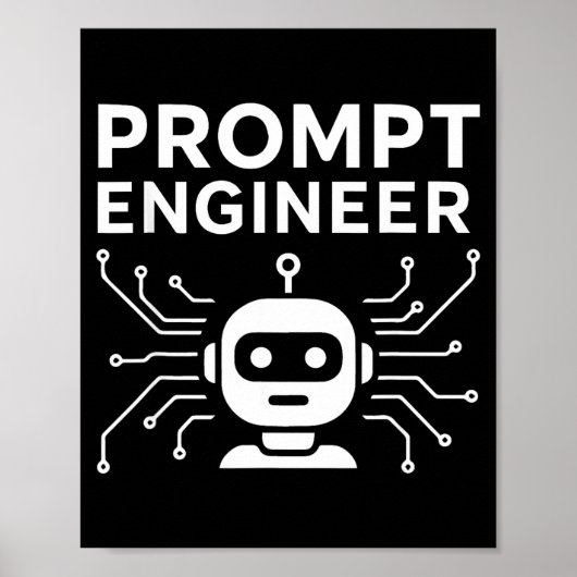 Prompt Engineer Bekleidung Lustiger Ai Tech Humor  Poster (Vorne)