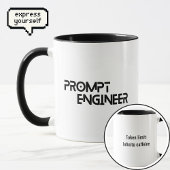 Prompt engineer minimalist quote tasse