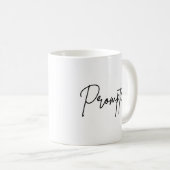 Prompter Typo Black Writing Coffee Tasse (VorderseiteRechts)