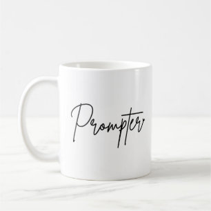 Prompter Typo Black Writing Coffee Tasse