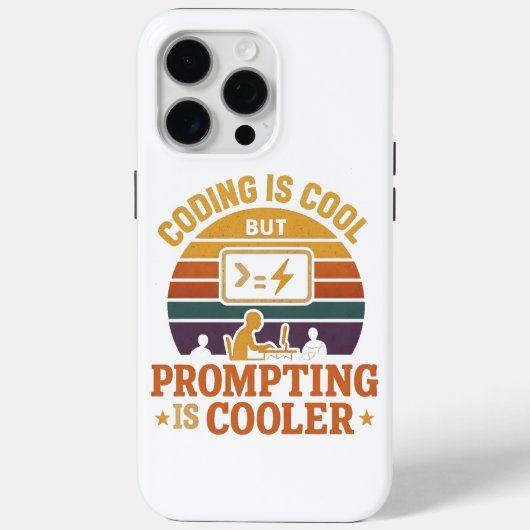 Prompting Beats Coding iPhone-Hülle | Tech-Humor Case-Mate iPhone Hülle (Rückseite)