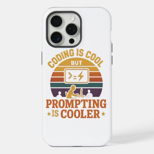 Prompting Beats Coding iPhone-Hülle | Tech-Humor iPhone Hülle (Rückseite)
