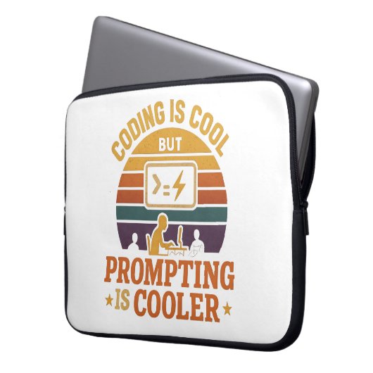Prompting Cooler Sleeve | Tech Humor (Vorderseite Links)