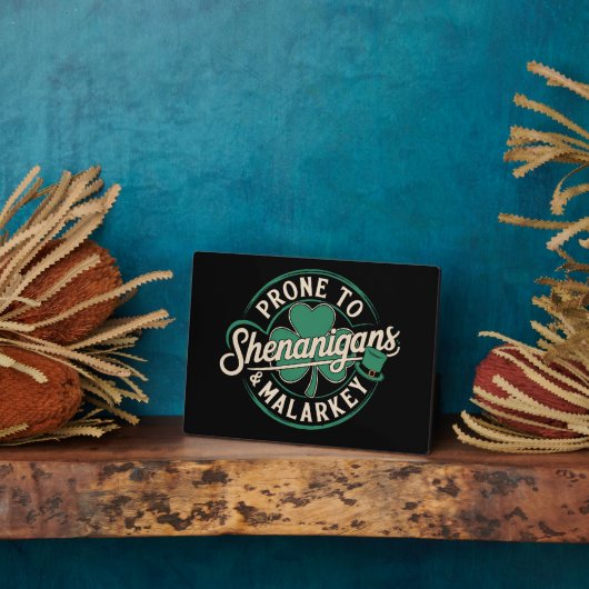 Prone to Shenanigans & Malarkey St Patrick's Day Fotoplatte (Seite)