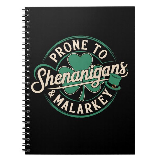 Prone to Shenanigans & Malarkey St Patrick's Day Notizblock (Vorderseite)