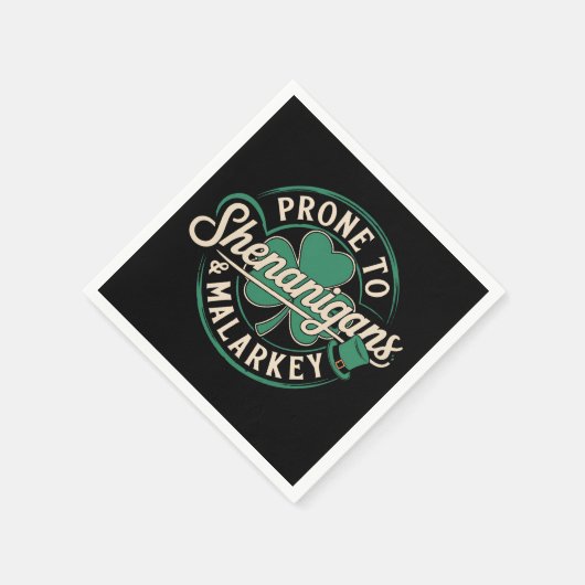 Prone to Shenanigans & Malarkey St Patrick's Day Serviette (Ecke)