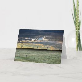 Pronghorn Antilope mit Windmühlen am Karte