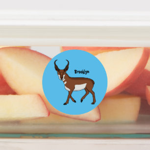 Pronghorn-Antiope-Cartoon Etiketten