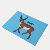 Pronghorn-Antiope-Cartoon Fußmatte (Schrägansicht)