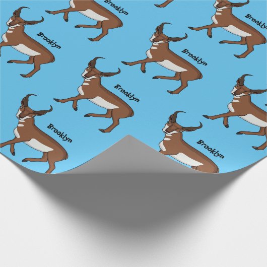 Pronghorn-Antiope-Cartoon Geschenkpapier (Ecke)