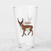 Pronghorn-Antiope-Cartoon Glas (Rückseite)