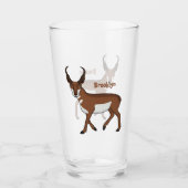 Pronghorn-Antiope-Cartoon Glas (Vorderseite)