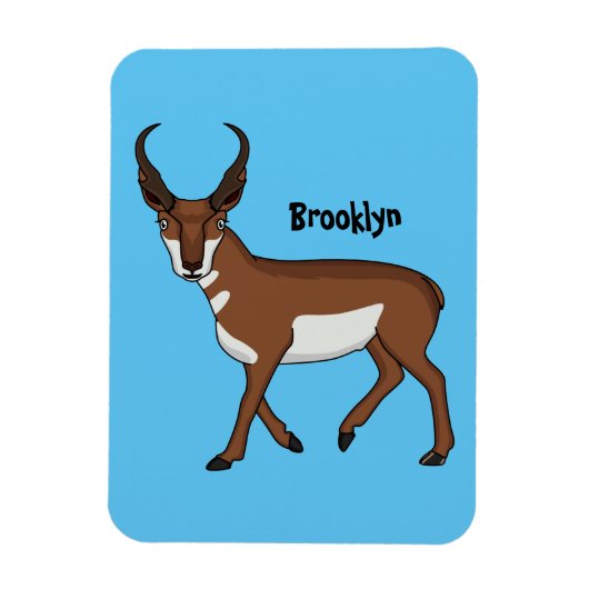 Pronghorn-Antiope-Cartoon Magnet (Vertikal)
