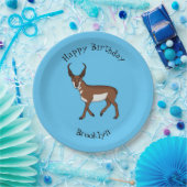 Pronghorn-Antiope-Cartoon Pappteller (Party)