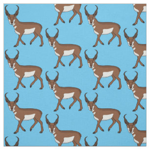 Pronghorn-Antiope-Cartoon Stoff