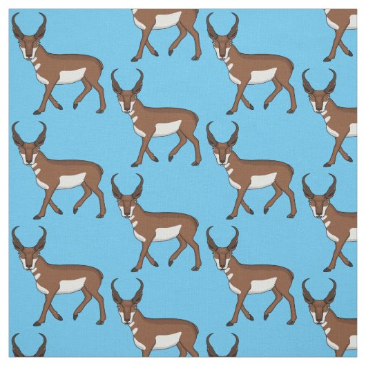 Pronghorn-Antiope-Cartoon Stoff (Muster)