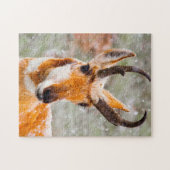 Pronghorn Deer Wyoming. Puzzle (Horizontal)