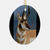 Pronghorn Porträt Keramik Ornament (Rechts)