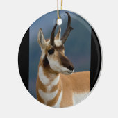 Pronghorn Porträt Keramik Ornament (Links)