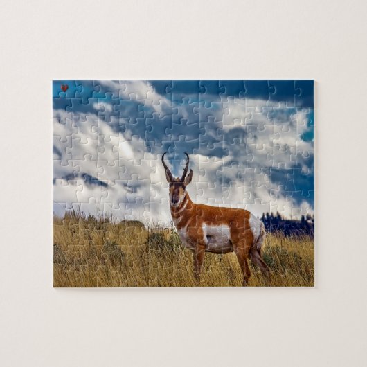 Pronhorn Deer Wyoming Puzzle (Horizontal)