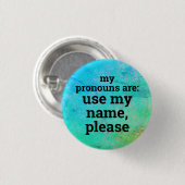 Pronomen/Mein Name bitte verwenden Button (Vorne & Hinten)
