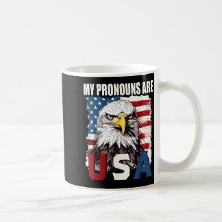 Pronomen Sind USA Amerikanische Flagge Patriotisch Kaffeetasse