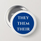 Pronomen They Them Their Button (Vorne & Hinten)