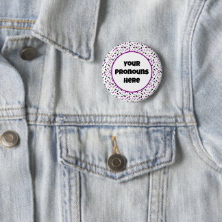 PRONOTIERT Fahnen mit Regenbogensprinklern asexuel Button