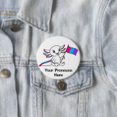 PRONOTIERT Niedliche Axolotl mit Androgyne-Pride-F Button (Beispiel)