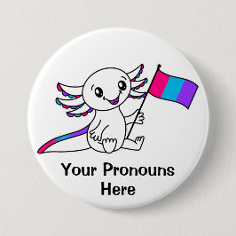 PRONOTIERT Niedliche Axolotl mit Androgyne-Pride-F Button